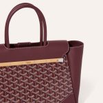 Goyard Saigon Tote Bordeaux Goyardine Canvas Palladium Hardware - Image 6